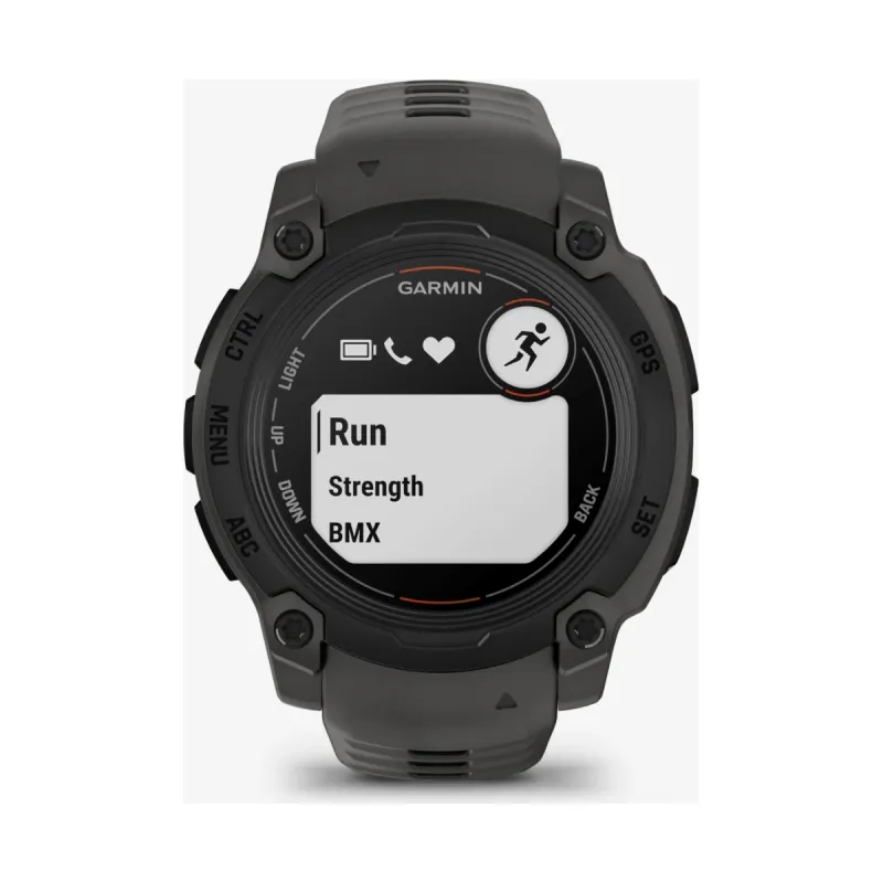 Garmin Instinct® E 010-02932-00 - 40 mm Kohle/Schwarz mit Silikon-Wechselarmband 20 mm Kohle